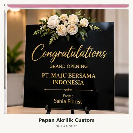 Papan Bunga Akrilik Kutai Kartanegara